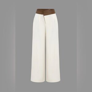 112. Micas Faux Leather Patchwork Trousers